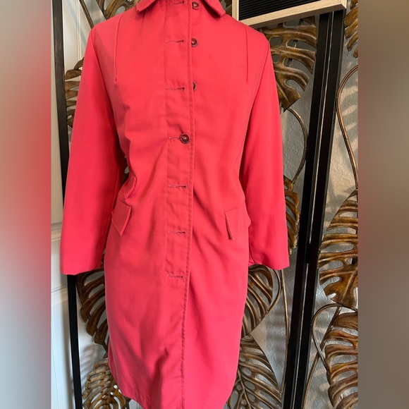 Wamsutta Jackets & Blazers - Wamsutta Vintage 1950s Pink Trench Coat XL